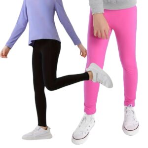 Kit 2 Calças Legging Infantil Menina Preto e Pink | ZAU
