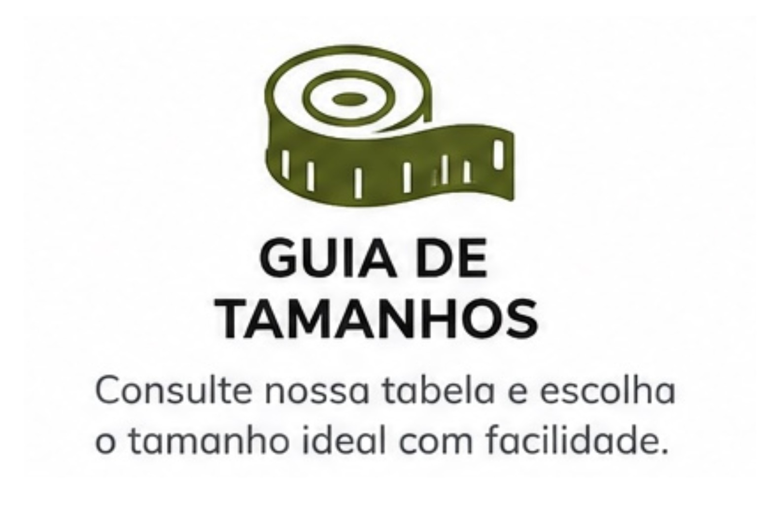 guia de tamanhos